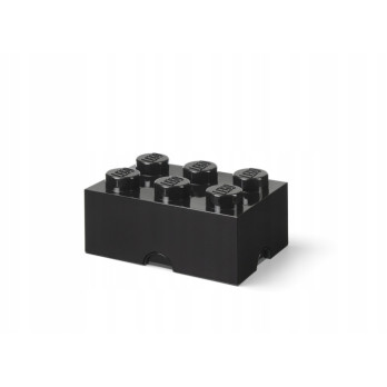 Pojemnik klocek LEGO Brick 6 Czarny Black Na Klocki Na Zabawki Prezent