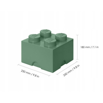 Pojemnik Na klocki LEGO Storage 2x2 zielony piaskowa zieleń 40031747