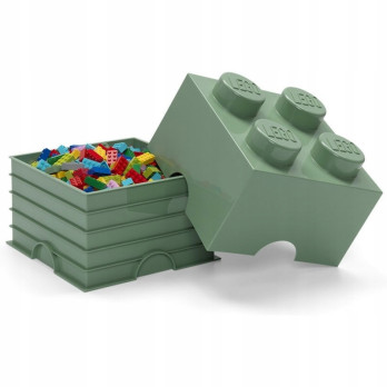 Pojemnik Na klocki LEGO Storage 2x2 zielony piaskowa zieleń 40031747