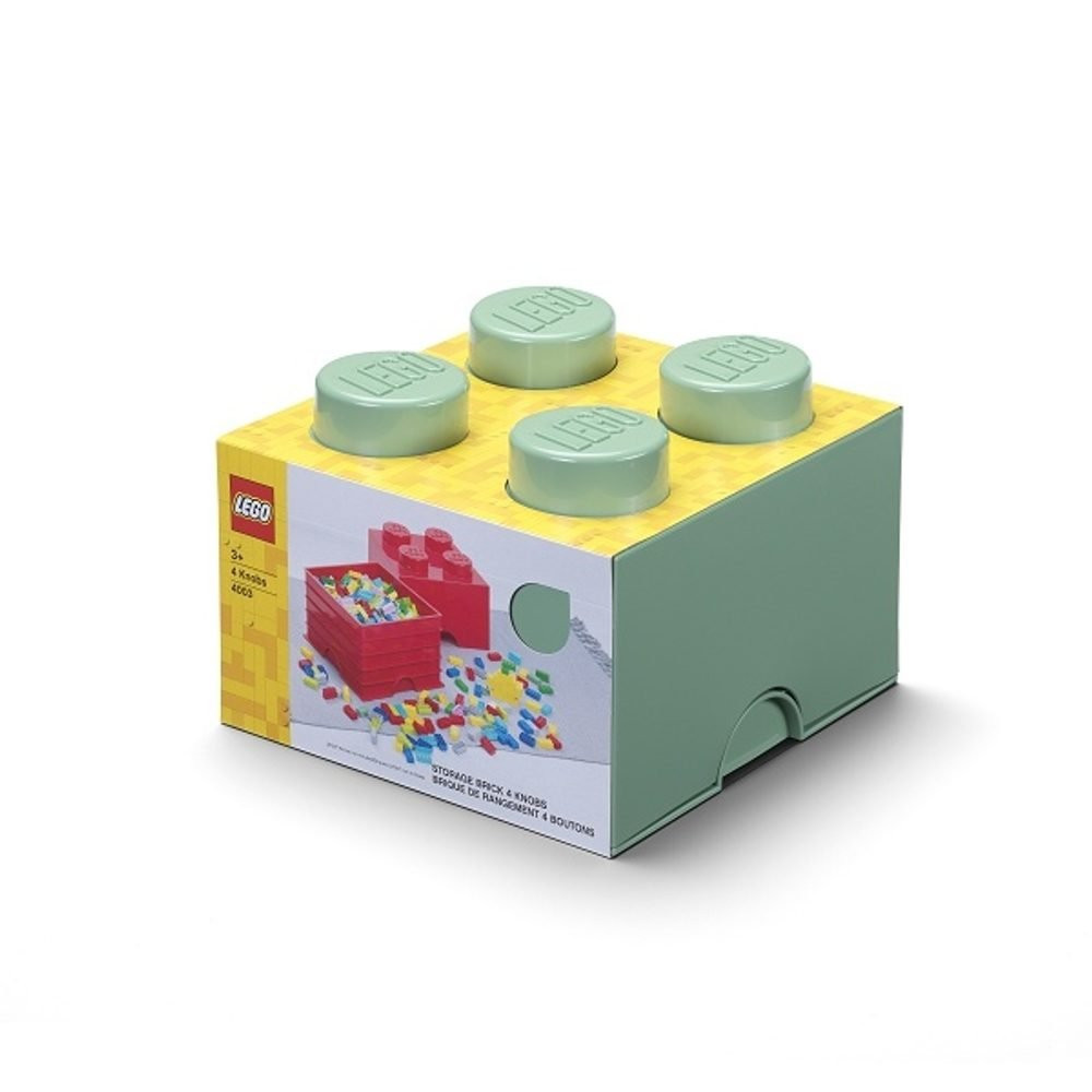 Pojemnik Na klocki LEGO Storage 2x2 zielony piaskowa zieleń 40031747