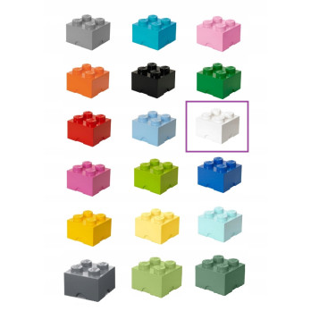 Pojemnik Na Zabawki Klocki LEGO Storage Brick 4 biały White Prezent