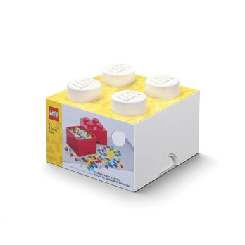 Pojemnik Na Zabawki Klocki LEGO Storage Brick 4 biały White Prezent