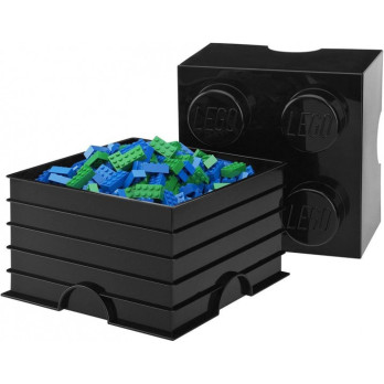 LEGO 40031733 POJEMNIK NA ZABAWKI STORAGE BRICK 4 CZARNY BLACK