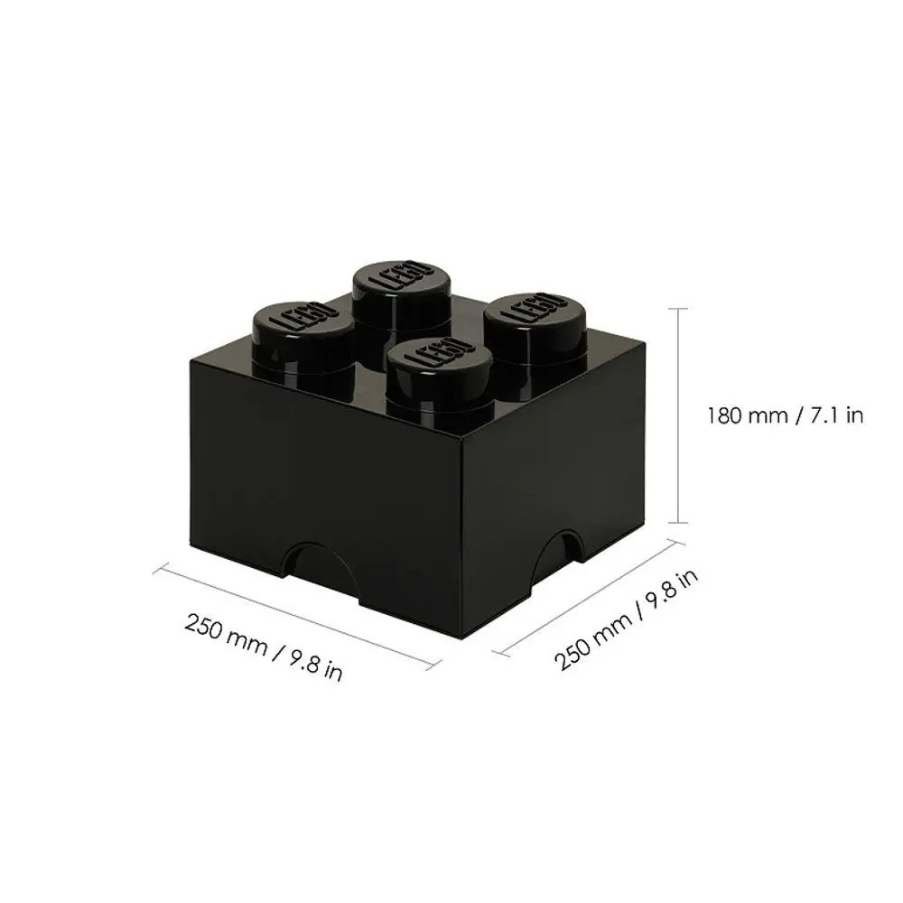 LEGO 40031733 POJEMNIK NA ZABAWKI STORAGE BRICK 4 CZARNY BLACK