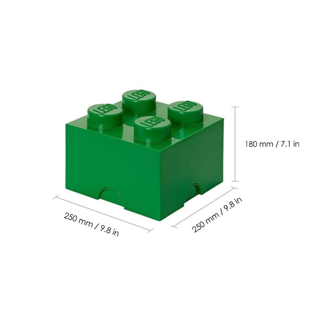 LEGO 40031734 Pojemnik na klocki zabawki 2x2 ciemnozielony Prezent