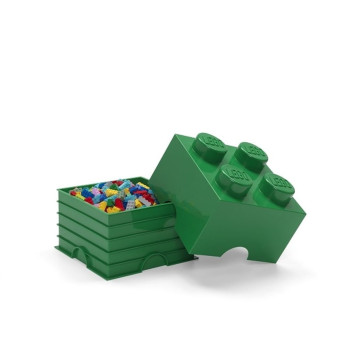 LEGO 40031734 Pojemnik na klocki zabawki 2x2 ciemnozielony Prezent