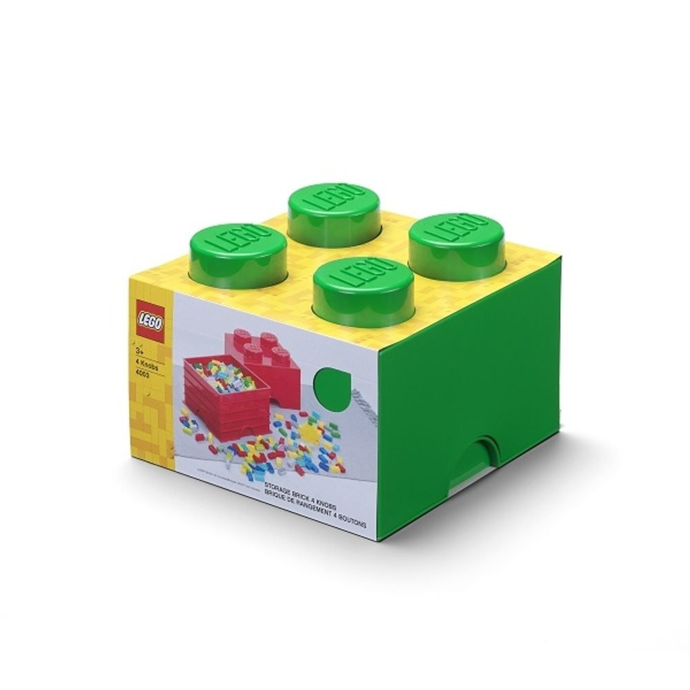 LEGO 40031734 Pojemnik na klocki zabawki 2x2 ciemnozielony Prezent