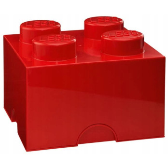 Pojemnik LEGO Storage Brick 4 czerwony Red Skrzynka Na Zabawki