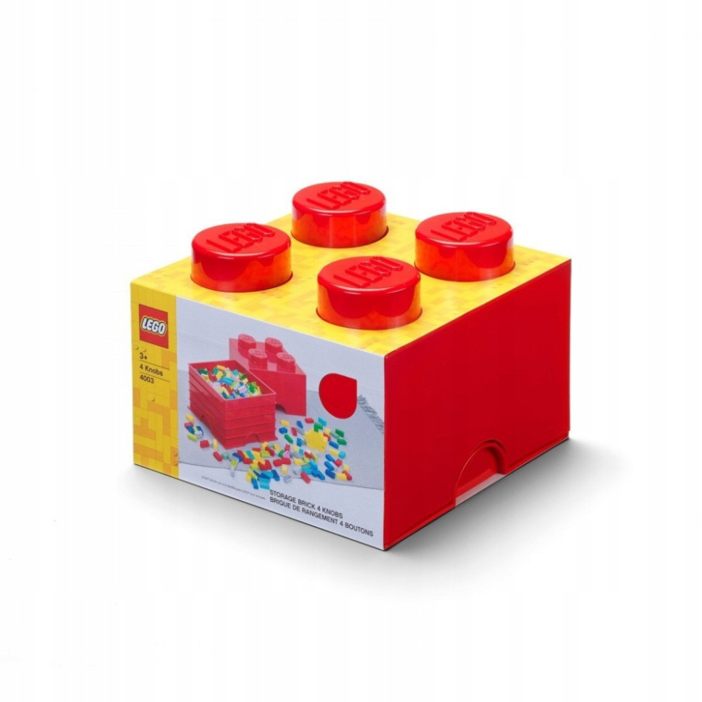 Pojemnik LEGO Storage Brick 4 czerwony Red Skrzynka Na Zabawki