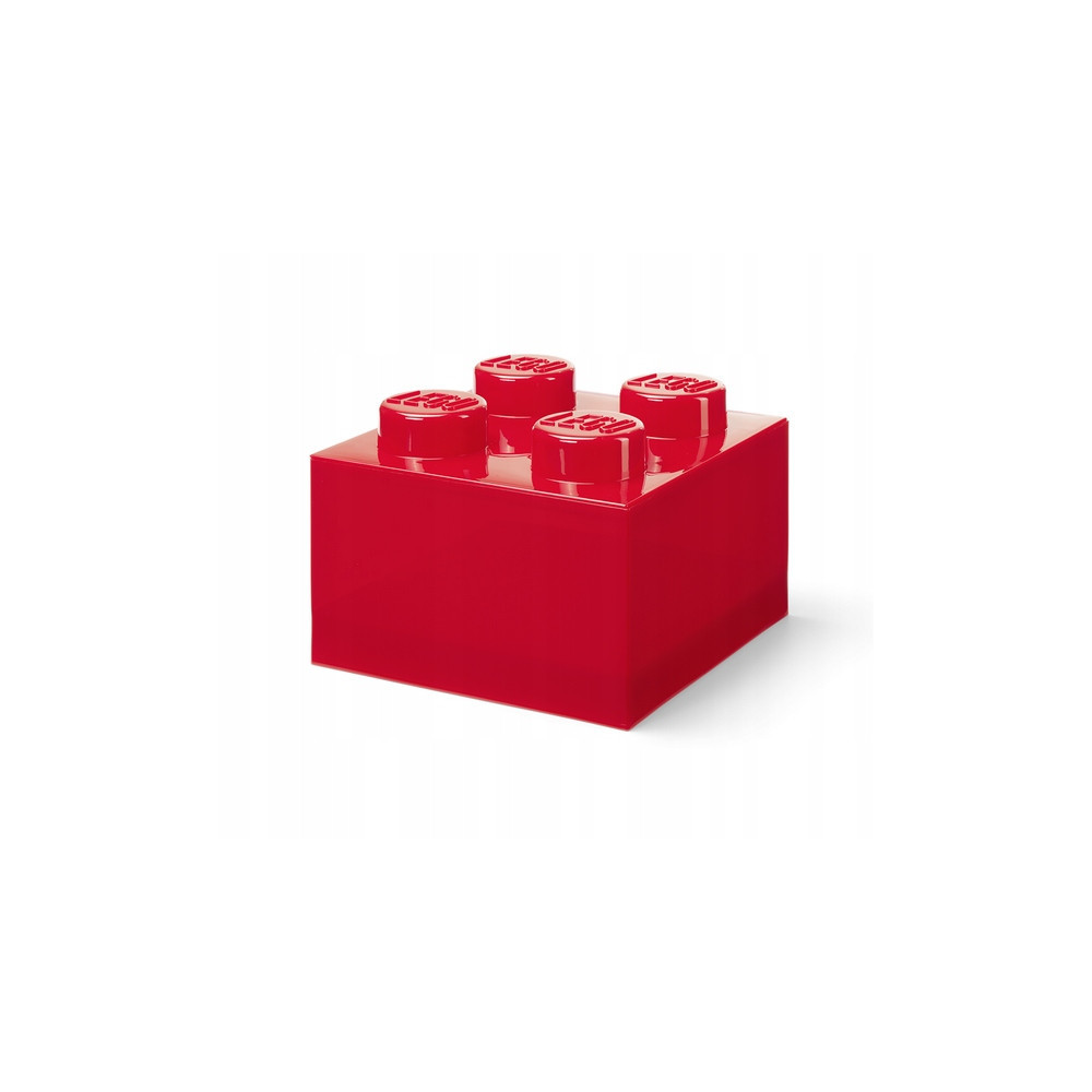LEGO POJEMNIK PUDEŁKO KLOCEK 4 PRZEZROCZYSTY CZERWONY 25 cm 40090804