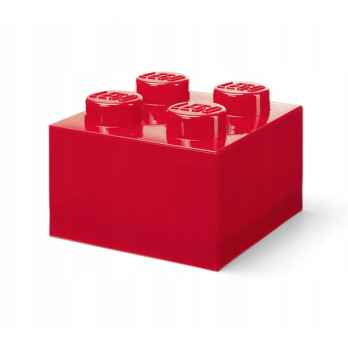 LEGO POJEMNIK PUDEŁKO KLOCEK 4 PRZEZROCZYSTY CZERWONY 25 cm 40090804
