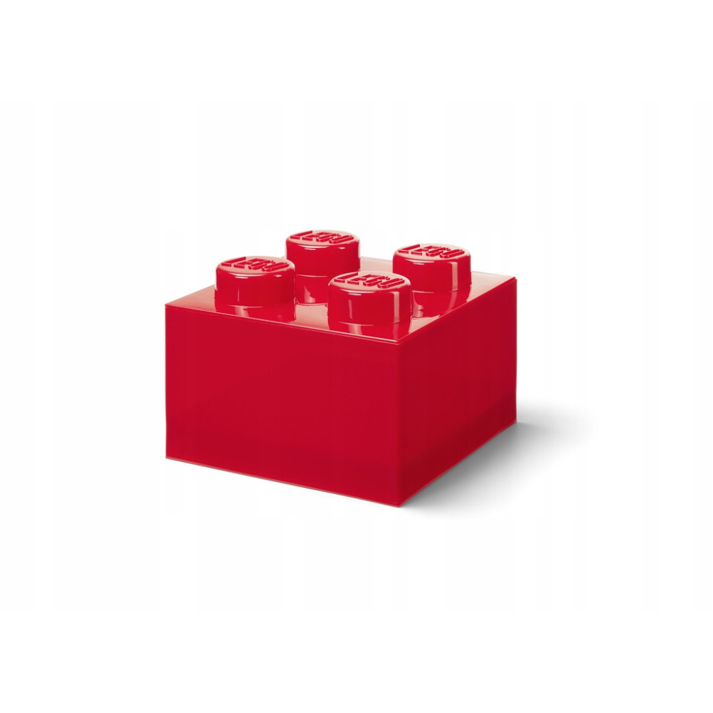 LEGO POJEMNIK PUDEŁKO KLOCEK 4 PRZEZROCZYSTY CZERWONY 25 cm 40090804