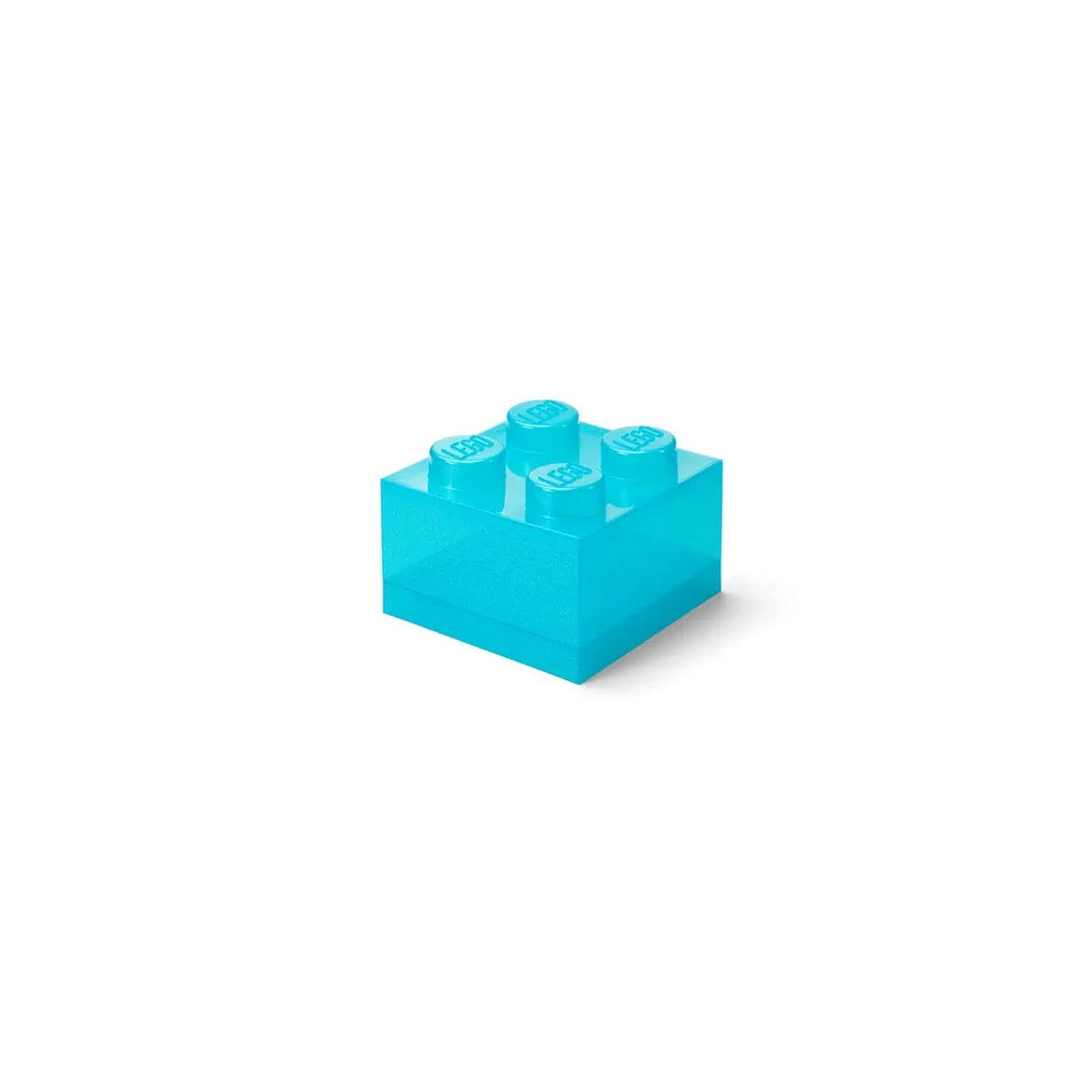 LEGO POJEMNIK KLOCEK 4 PRZEZROCZYSTY BROKAT JASNONIEBIESKI 25 cm 40090802