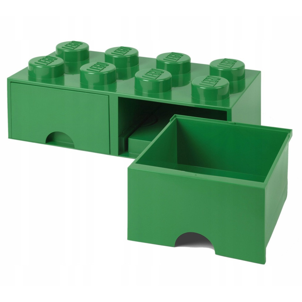 LEGO 40061734 Pojemnik na klocki Nia Zabawki z szufladami 4x2 zielony