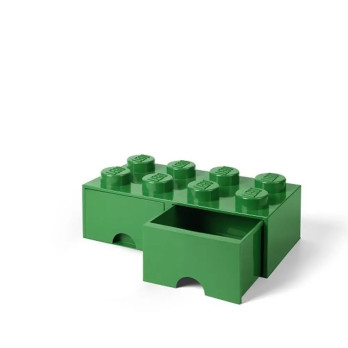 LEGO 40061734 Pojemnik na klocki Nia Zabawki z szufladami 4x2 zielony