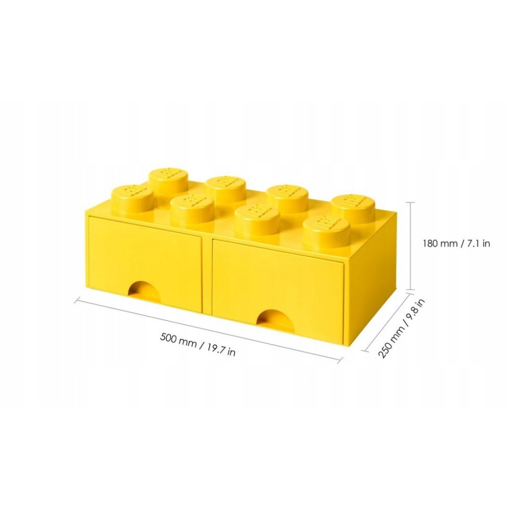 LEGO 40061732 Pojemnik na klocki Zabawki z szufladami żółty Yellow Prezent