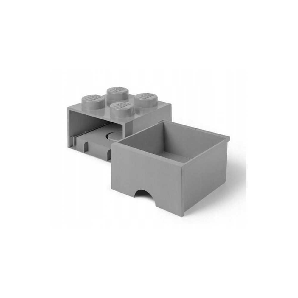 Pojemnik LEGO Na Klocki Brick 4 z szufladą szary Grey 40051740