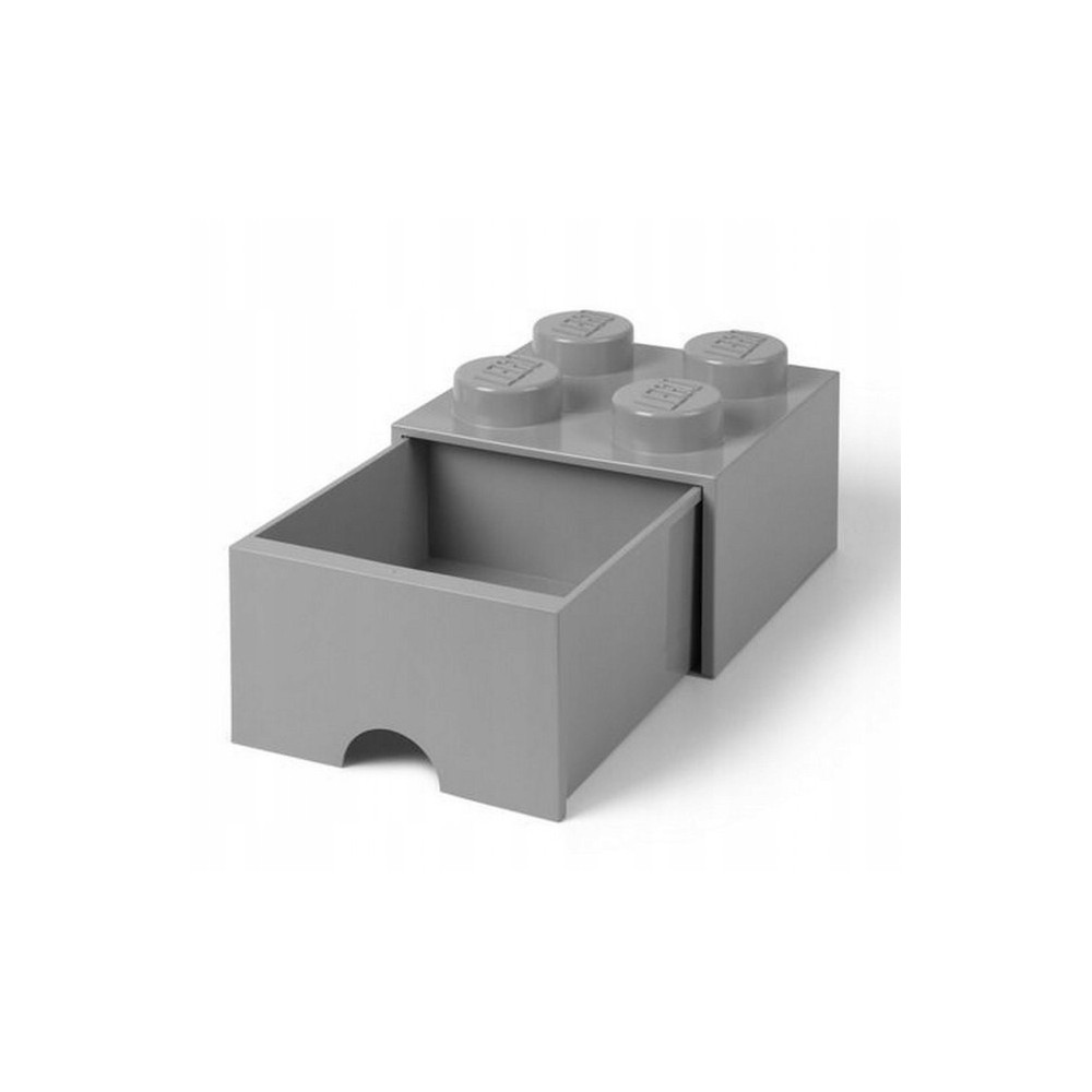 Pojemnik LEGO Na Klocki Brick 4 z szufladą szary Grey 40051740