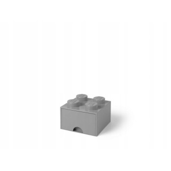 Pojemnik LEGO Na Klocki Brick 4 z szufladą szary Grey 40051740