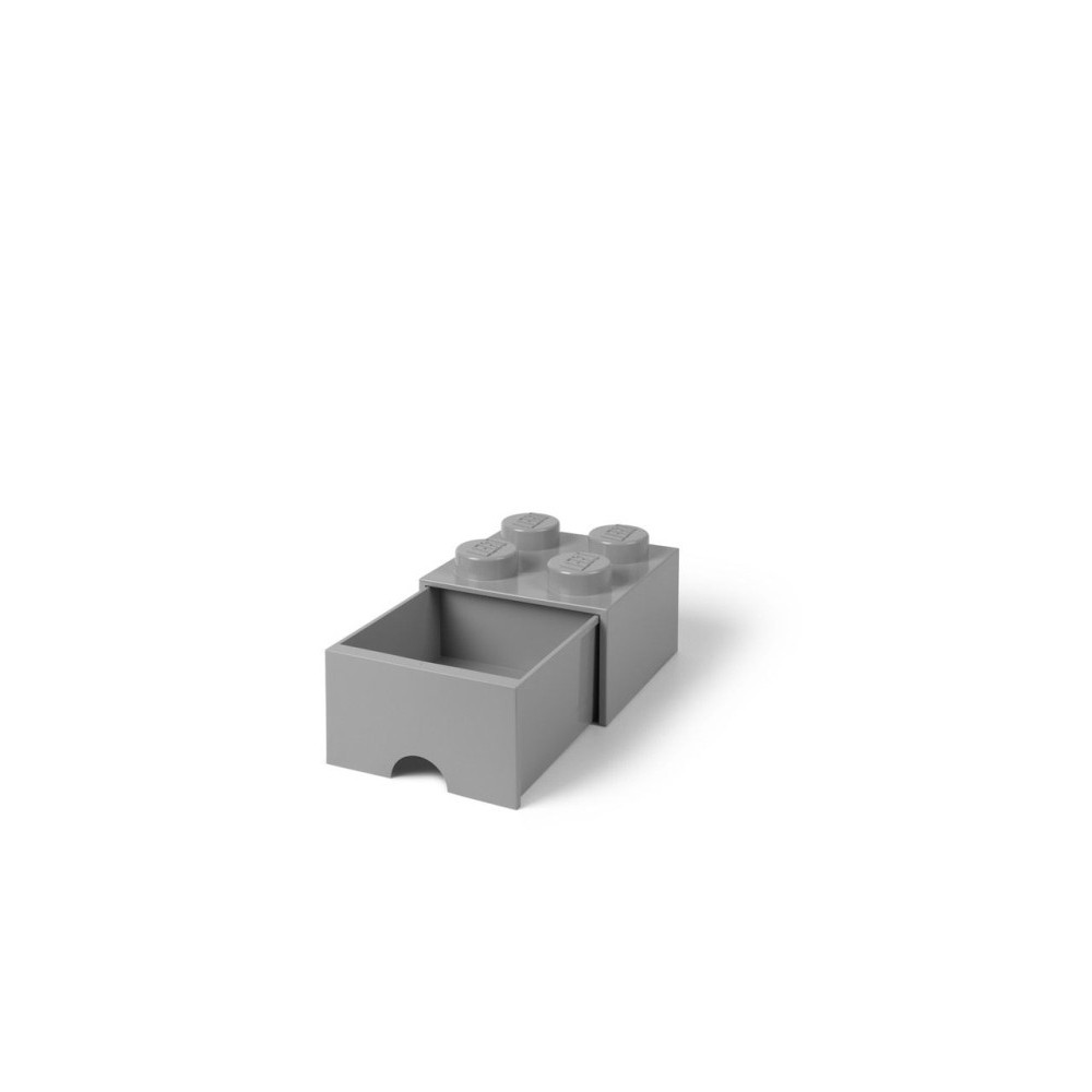 Pojemnik LEGO Na Klocki Brick 4 z szufladą szary Grey 40051740