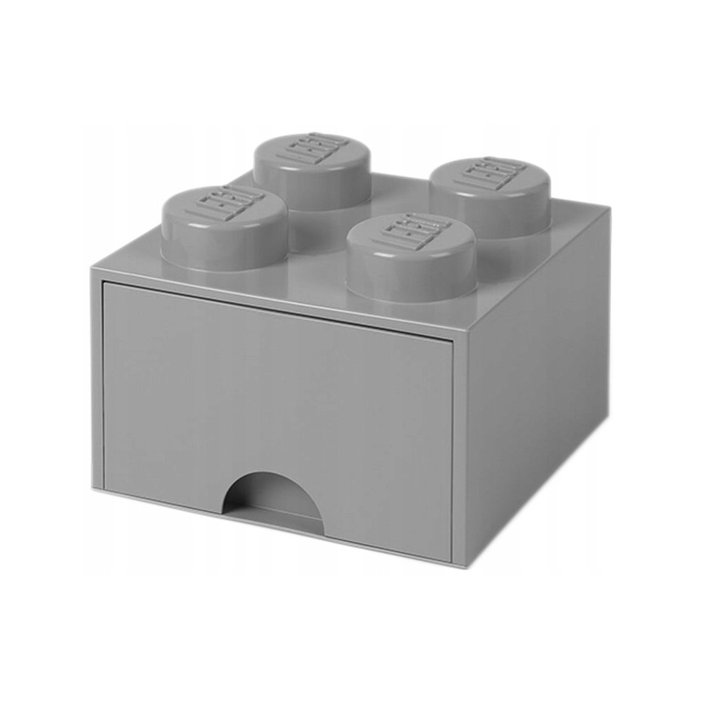Pojemnik LEGO Na Klocki Brick 4 z szufladą szary Grey 40051740