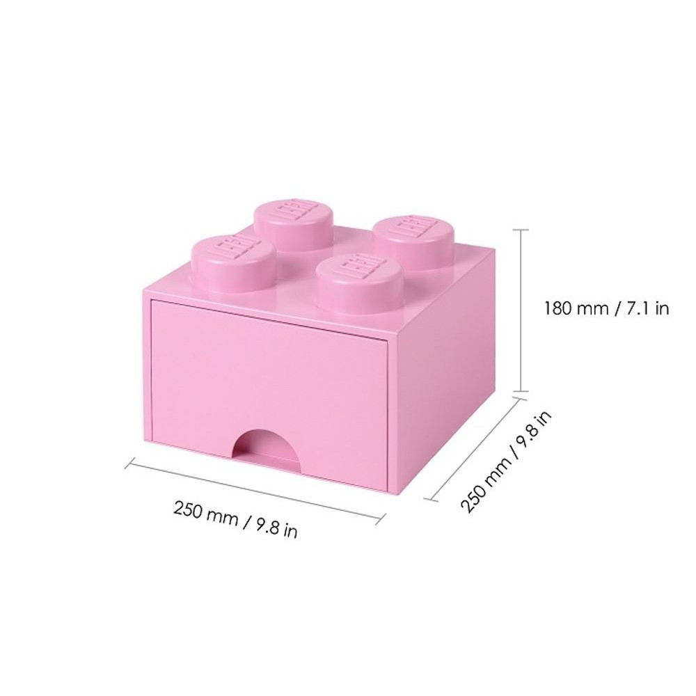 Pojemnik LEGO Na Klocki Zabawkii Brick 4 z szufladą 40051738 różowy Pink