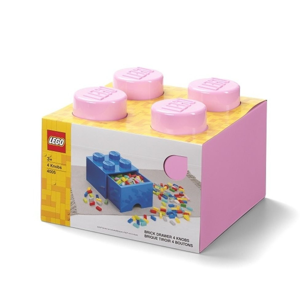 Pojemnik LEGO Na Klocki Zabawkii Brick 4 z szufladą 40051738 różowy Pink