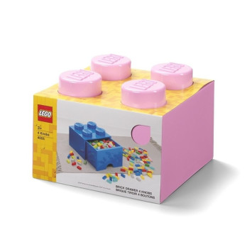 Pojemnik LEGO Na Klocki Zabawkii Brick 4 z szufladą 40051738 różowy Pink
