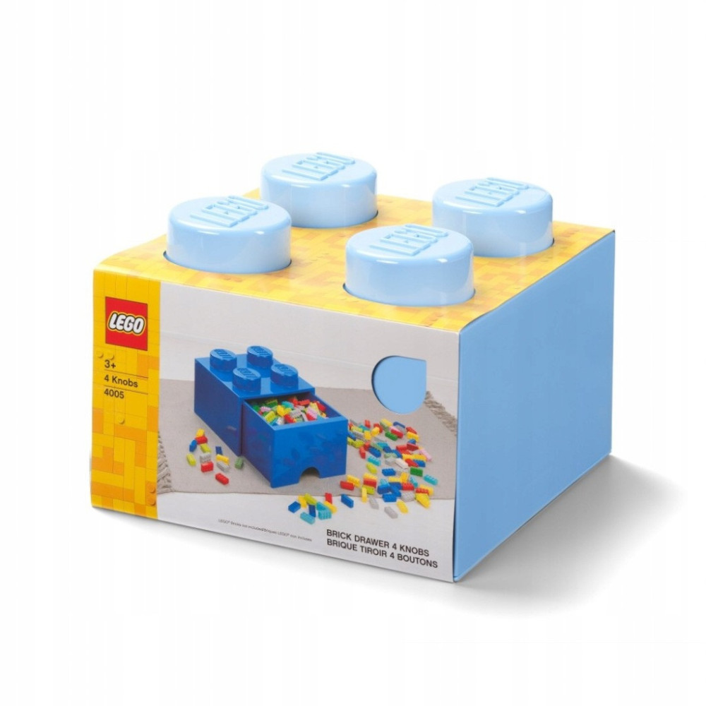 Pojemnik LEGO Na Klocki Brick Drawer 4 jasnoniebieski Błękitny