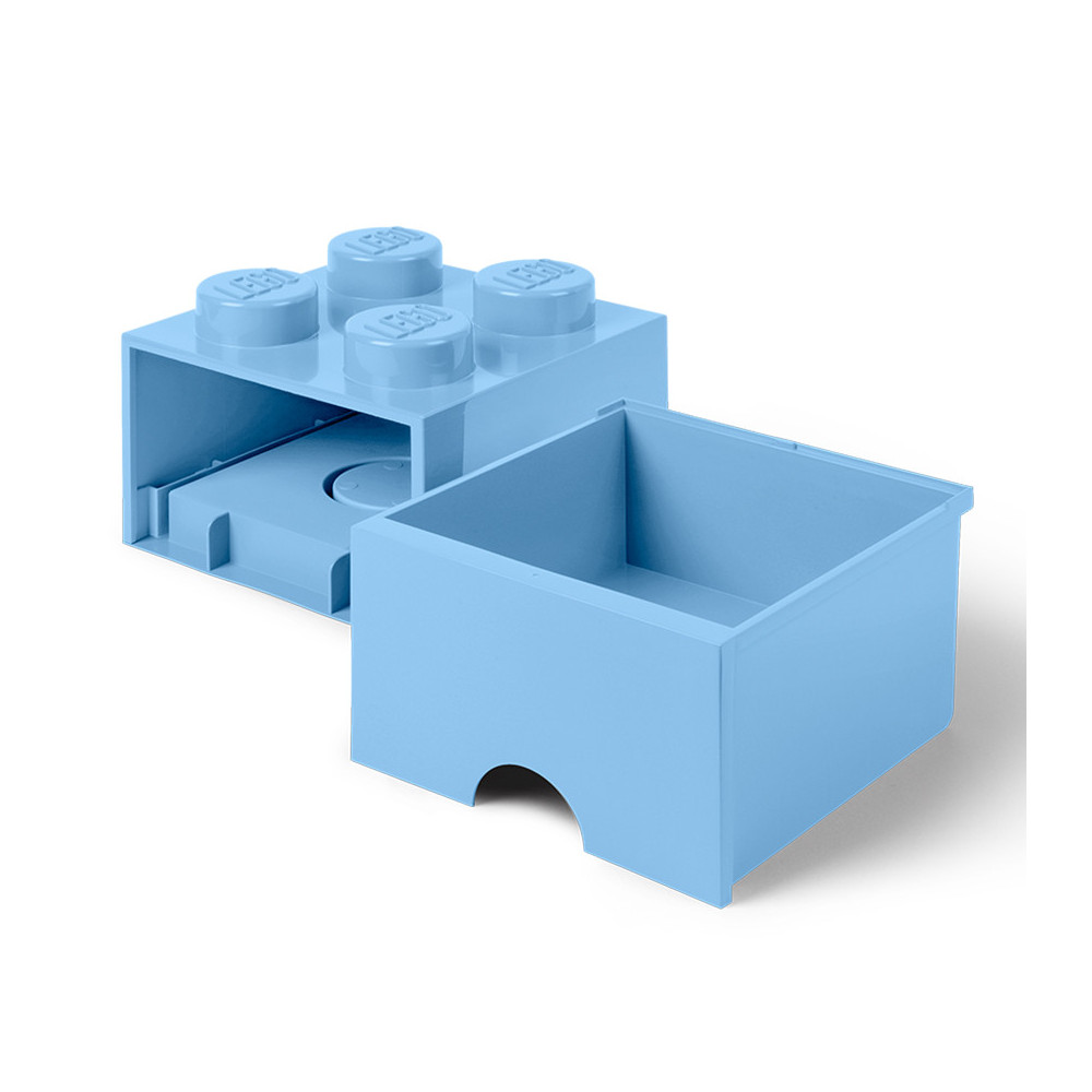 Pojemnik LEGO Na Klocki Brick Drawer 4 jasnoniebieski Błękitny