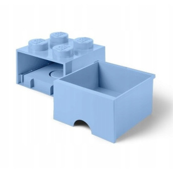 Pojemnik LEGO Na Klocki Brick Drawer 4 jasnoniebieski Błękitny