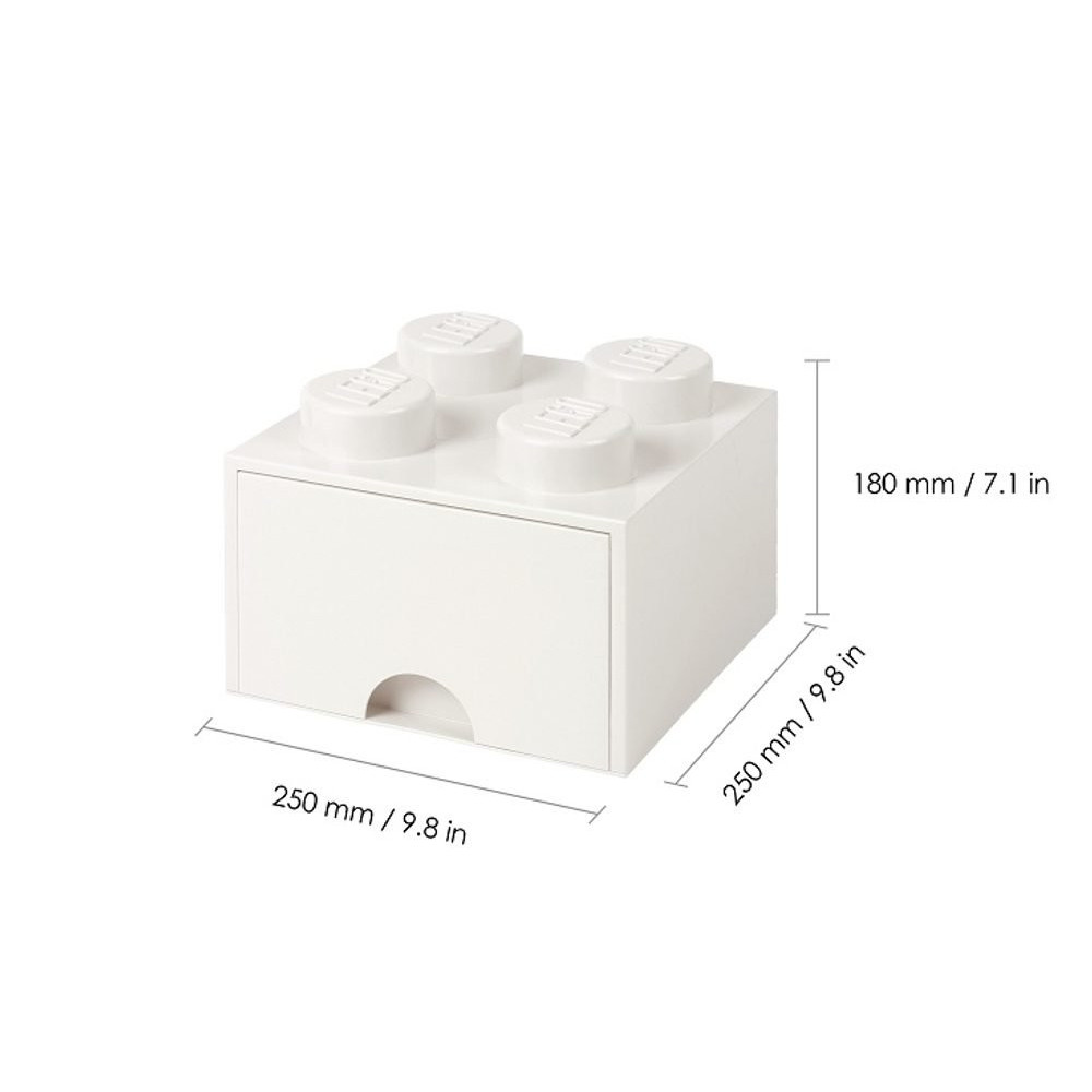 Pojemnik na klocki LEGO Na Zabawki 40051735 biały White