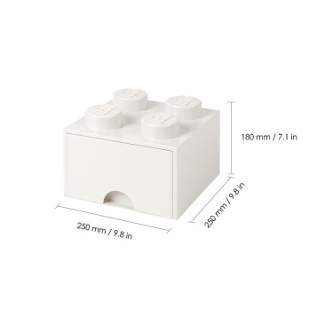 Pojemnik na klocki LEGO Na Zabawki 40051735 biały White