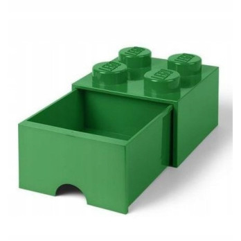 LEGO Pudełko do przechowywania Na klocki zabawki 4 z szufladą ciemnozielone