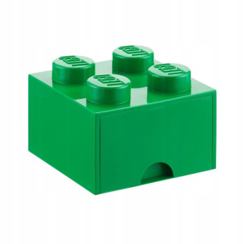 LEGO Pudełko do przechowywania Na klocki zabawki 4 z szufladą ciemnozielone