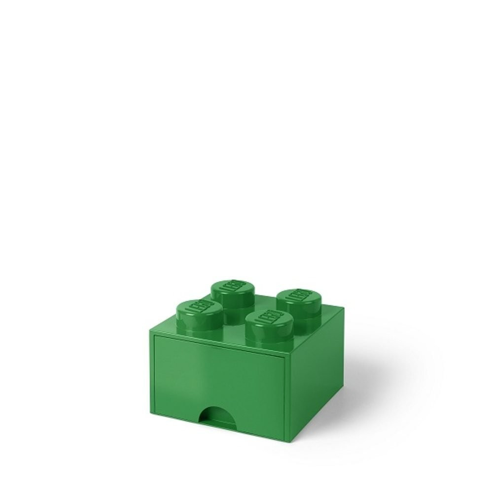 LEGO Pudełko do przechowywania Na klocki zabawki 4 z szufladą ciemnozielone