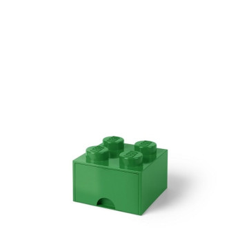 LEGO Pudełko do przechowywania Na klocki zabawki 4 z szufladą ciemnozielone