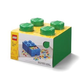 LEGO Pudełko do przechowywania Na klocki zabawki 4 z szufladą ciemnozielone