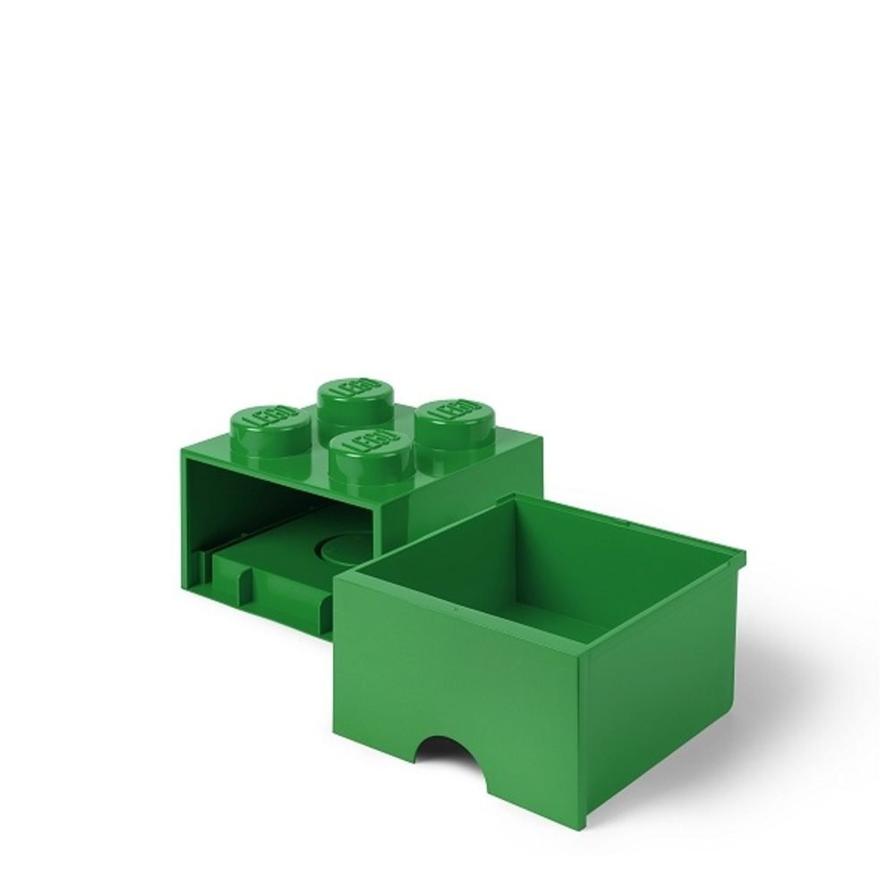 LEGO Pudełko do przechowywania Na klocki zabawki 4 z szufladą ciemnozielone