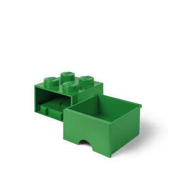 LEGO Pudełko do przechowywania Na klocki zabawki 4 z szufladą ciemnozielone