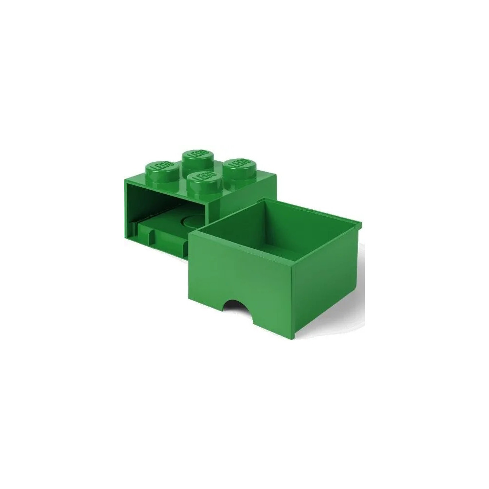 LEGO Pudełko do przechowywania Na klocki zabawki 4 z szufladą ciemnozielone