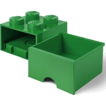 LEGO Pudełko do przechowywania Na klocki zabawki 4 z szufladą ciemnozielone