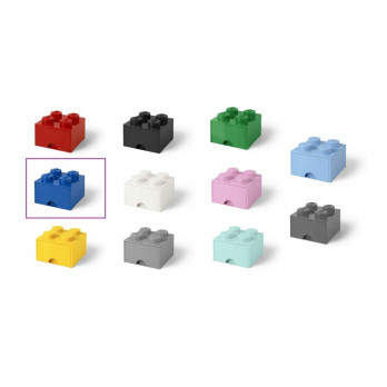 LEGO 40051731 Pojemnik Na Klocki Na Zabawki Z szufladą 4 Niebieski Blue