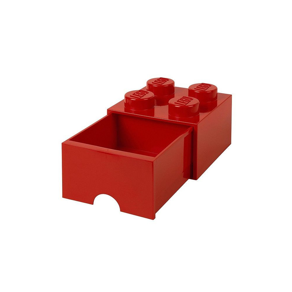 LEGO 40051730 Pojemnik Na Klocki Zabawki Z szufladą 4 Czerwony Red Prezent