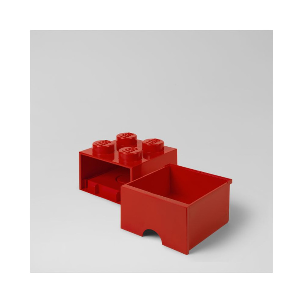 LEGO 40051730 Pojemnik Na Klocki Zabawki Z szufladą 4 Czerwony Red Prezent