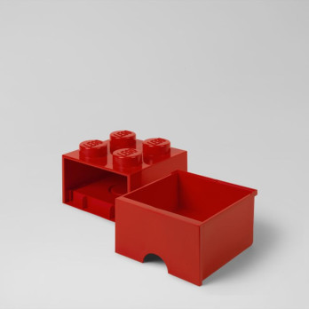 LEGO 40051730 Pojemnik Na Klocki Zabawki Z szufladą 4 Czerwony Red Prezent