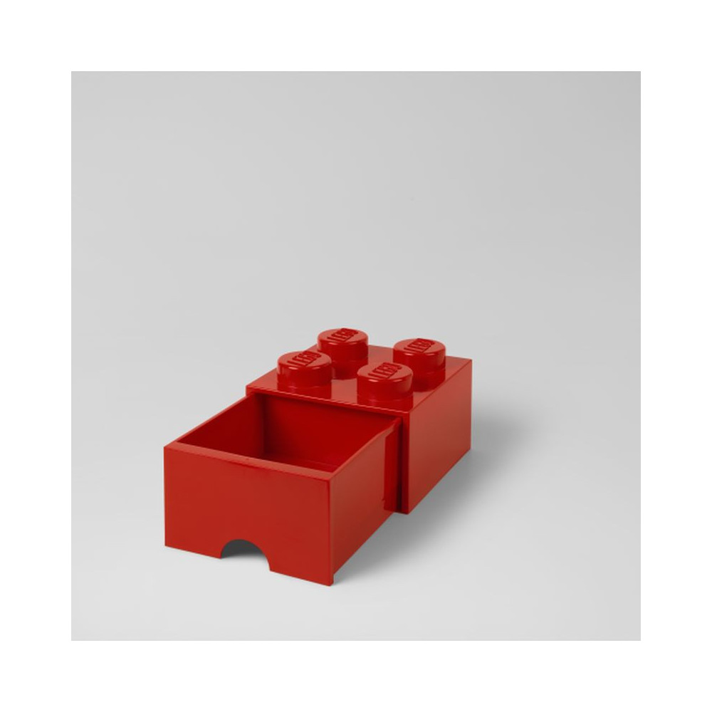 LEGO 40051730 Pojemnik Na Klocki Zabawki Z szufladą 4 Czerwony Red Prezent