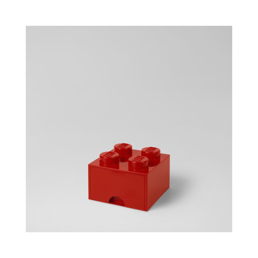 LEGO 40051730 Pojemnik Na Klocki Zabawki Z szufladą 4 Czerwony Red Prezent