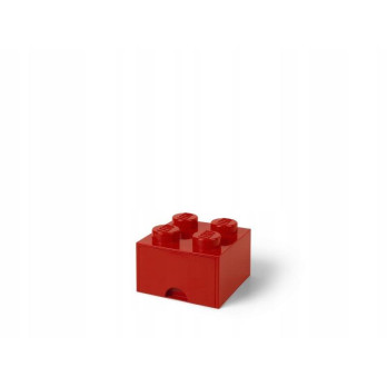 LEGO 40051730 Pojemnik Na Klocki Zabawki Z szufladą 4 Czerwony Red Prezent