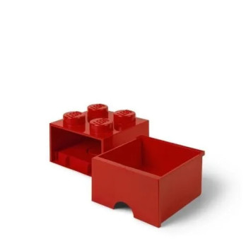 LEGO 40051730 Pojemnik Na Klocki Zabawki Z szufladą 4 Czerwony Red Prezent